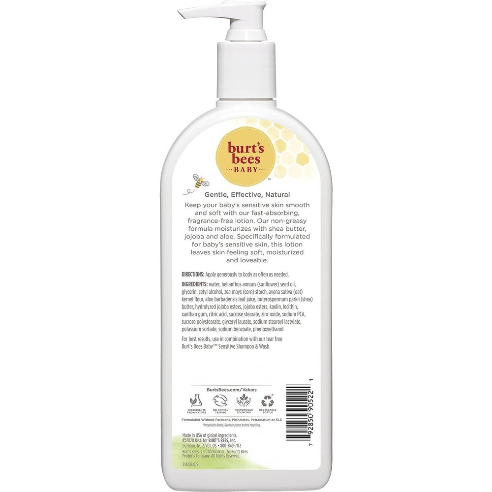 Burt's Bees Baby Ultra Gentle Lotion for Sensitive Skin - 12 Ounce (Pack of 3) - Picture 4 of 5